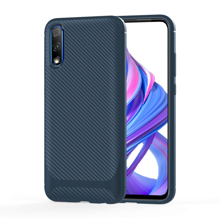 For Huawei Y9s Carbon Fiber Texture Shockproof TPU Protective Case