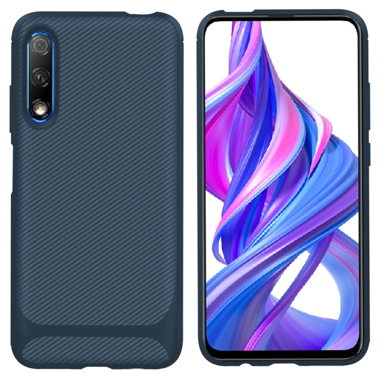 For Huawei Y9s Carbon Fiber Texture Shockproof TPU Protective Case