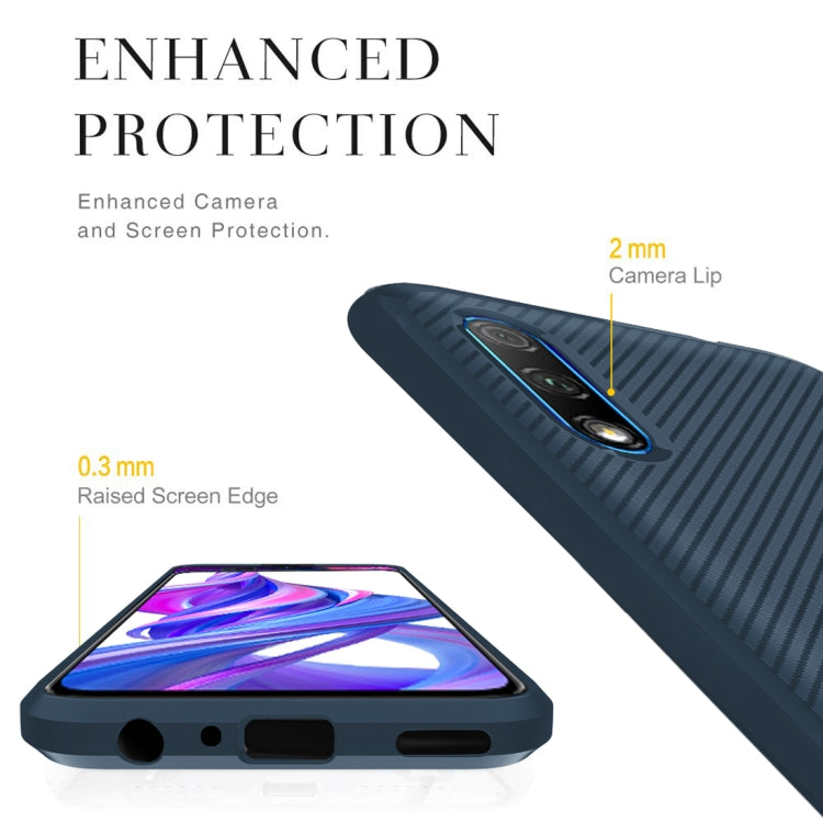 For Huawei Y9s Carbon Fiber Texture Shockproof TPU Protective Case