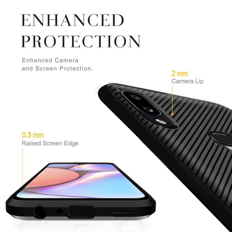 For Huawei P Smart (2019) Carbon Fiber Texture Shockproof TPU Protective Case