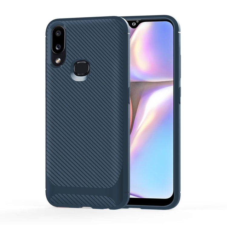 For Huawei Y6s / Honor 8A Carbon Fiber Texture Shockproof TPU Protective Case