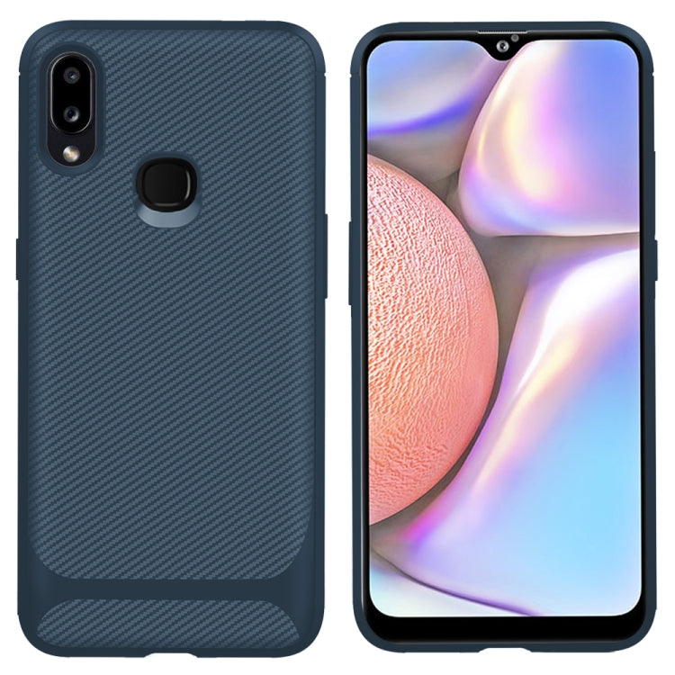 For Huawei Y6s / Honor 8A Carbon Fiber Texture Shockproof TPU Protective Case