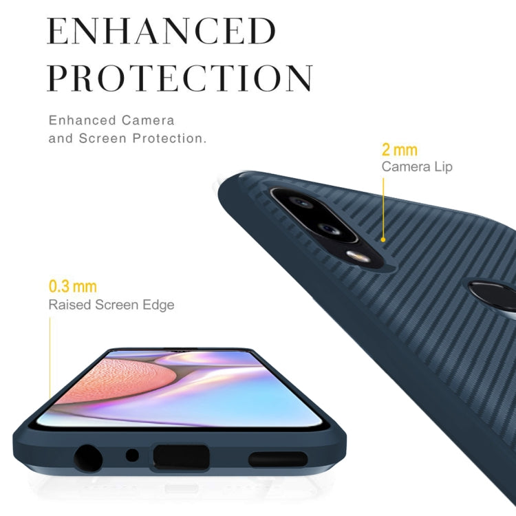 For Huawei Y6s / Honor 8A Carbon Fiber Texture Shockproof TPU Protective Case
