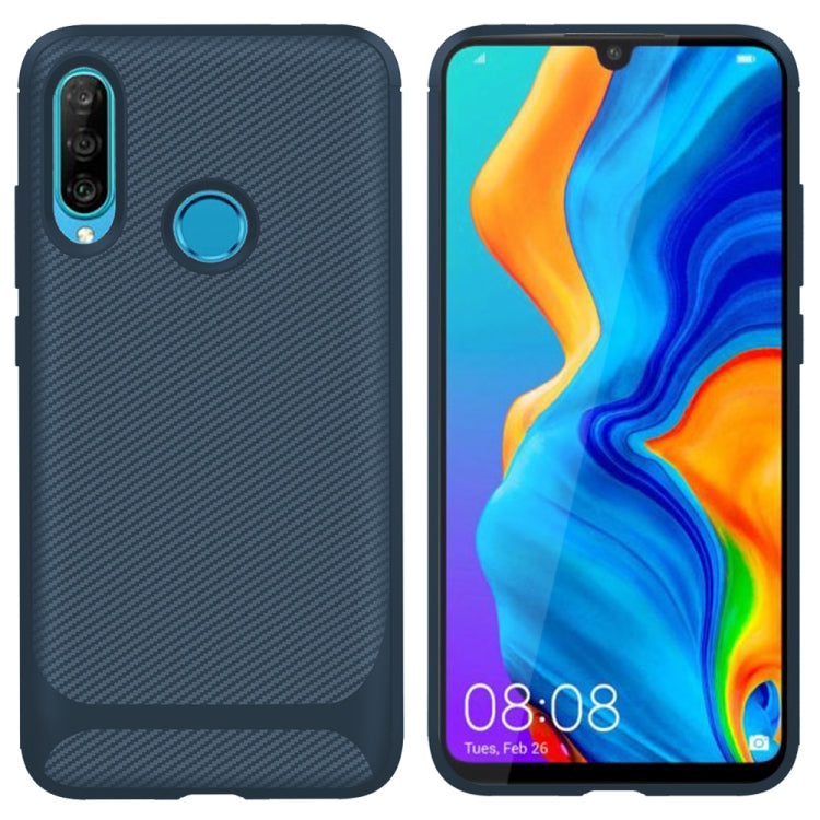 For Huawei Y9 Prime (2019) / Enjoy 10+ Carbon Fiber Texture Shockproof TPU Protective Case