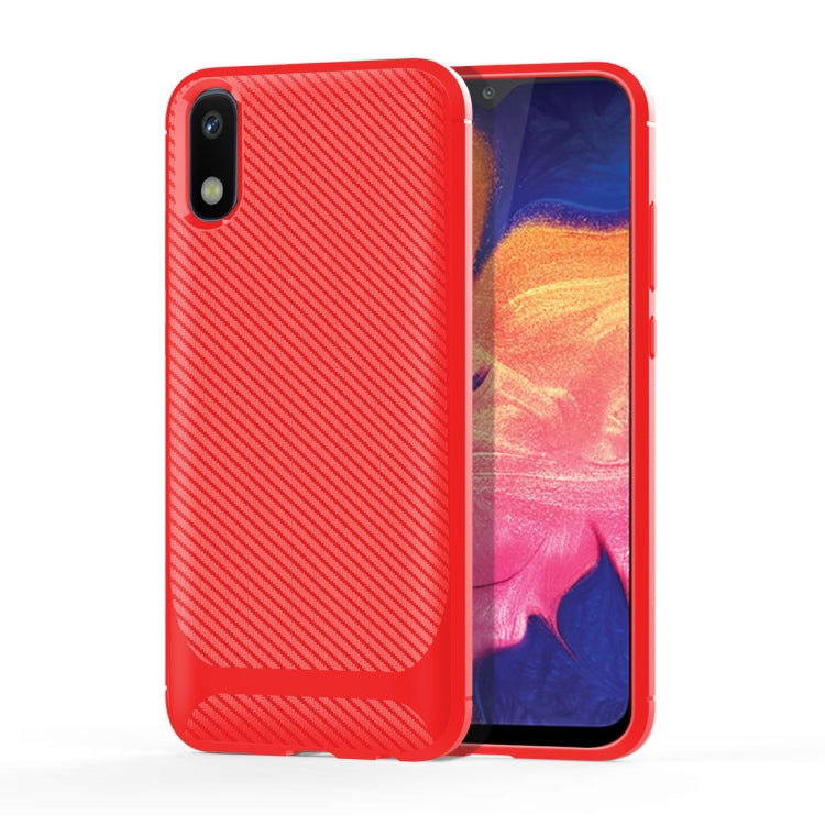 For Huawei Honor 8S Carbon Fiber Texture Shockproof TPU Protective Case