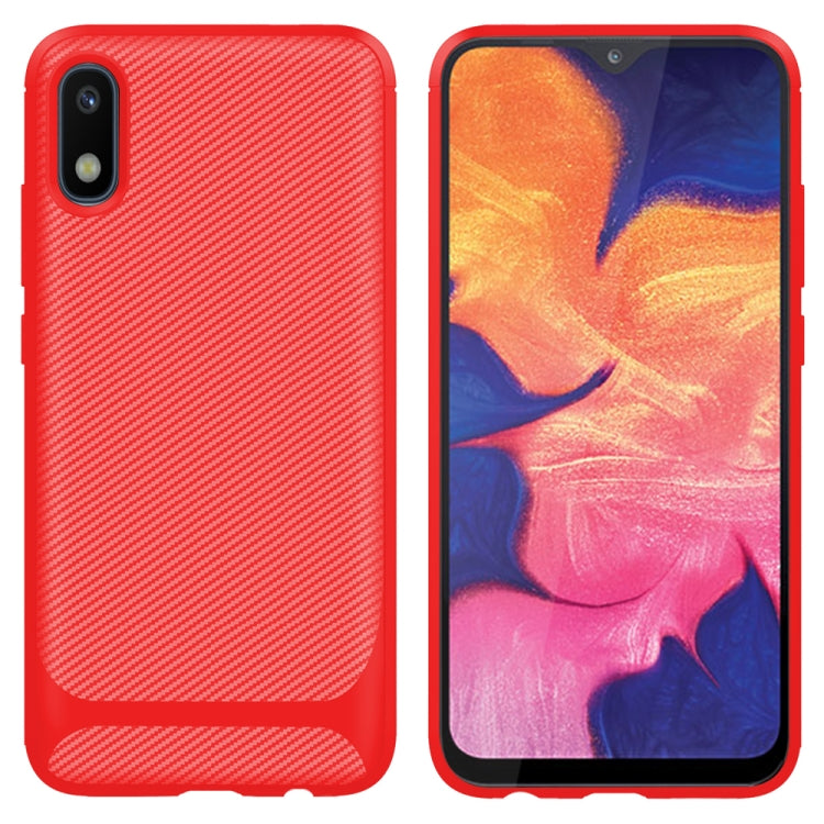 For Huawei Honor 8S Carbon Fiber Texture Shockproof TPU Protective Case
