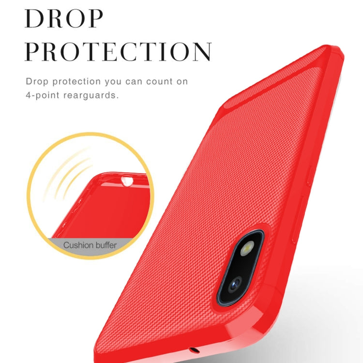 For Huawei Honor 8S Carbon Fiber Texture Shockproof TPU Protective Case