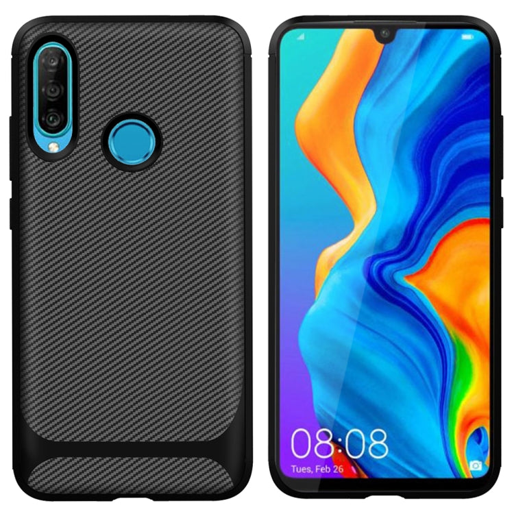 For Huawei Honor 9X Carbon Fiber Texture Shockproof TPU Protective Case