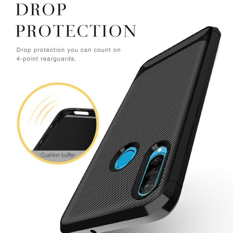 For Huawei Honor 9X Carbon Fiber Texture Shockproof TPU Protective Case