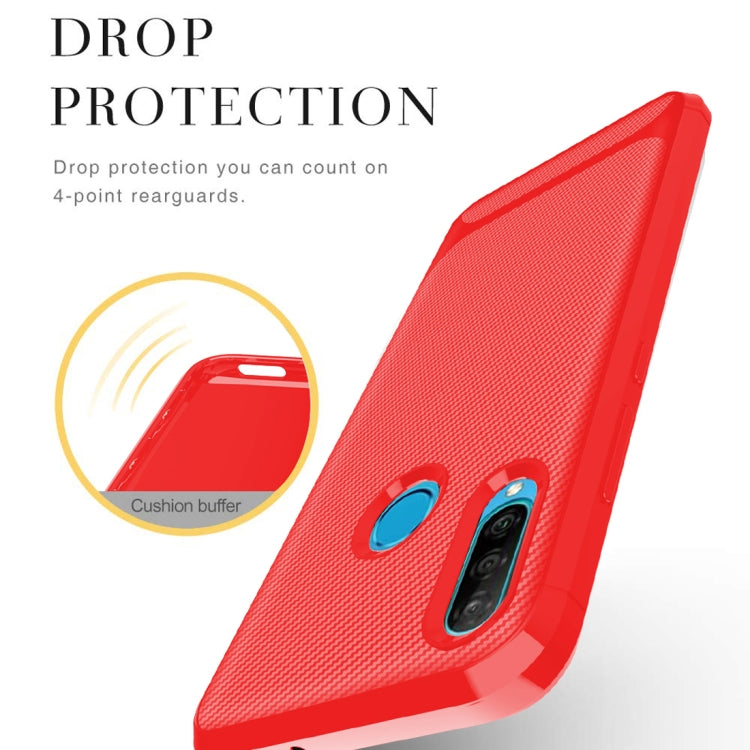 For Huawei Honor 9X Carbon Fiber Texture Shockproof TPU Protective Case