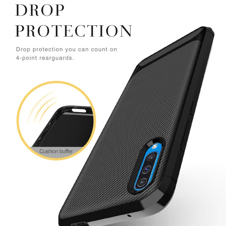 For Huawei Honor 9X Pro Carbon Fiber Texture Shockproof TPU Protective Case