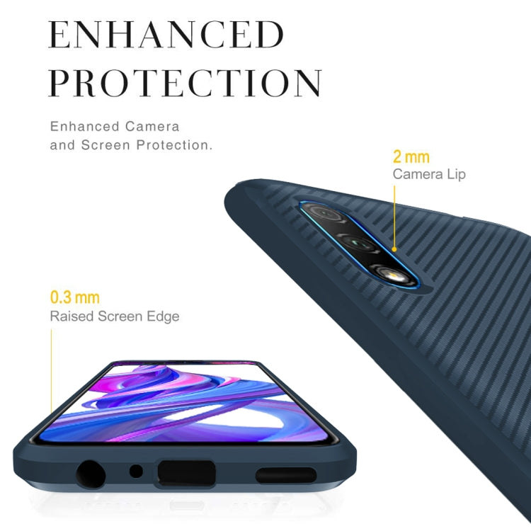 For Huawei Honor 9X Pro Carbon Fiber Texture Shockproof TPU Protective Case