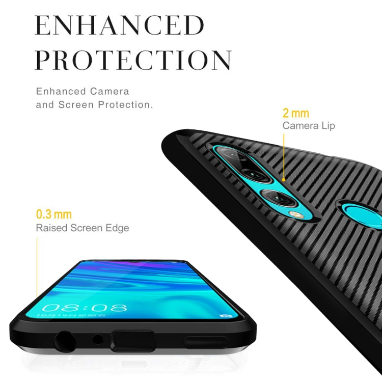 For Huawei Honor 20 Lite / 20i Carbon Fiber Texture Shockproof TPU Protective Case