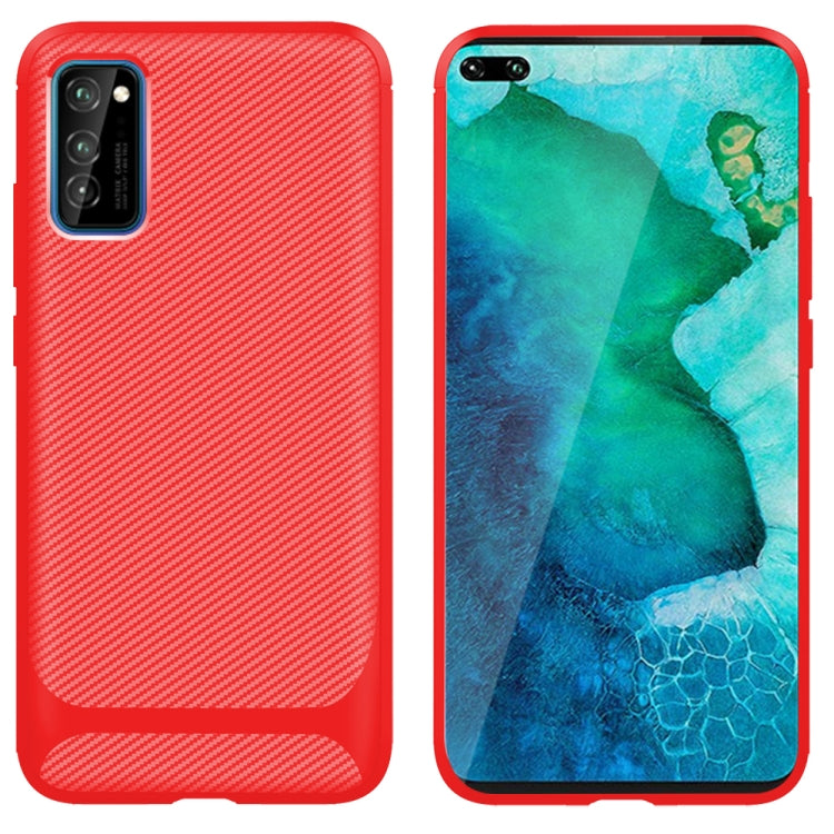 For Huawei Honor V30 / V30 Pro Carbon Fiber Texture Shockproof TPU Protective Case