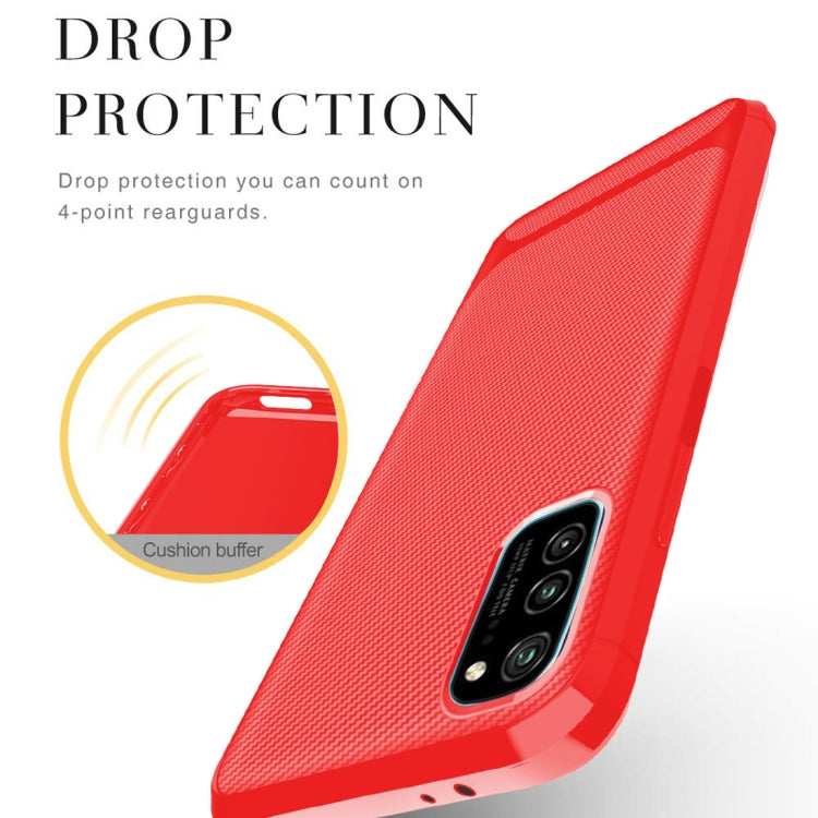 For Huawei Honor V30 / V30 Pro Carbon Fiber Texture Shockproof TPU Protective Case