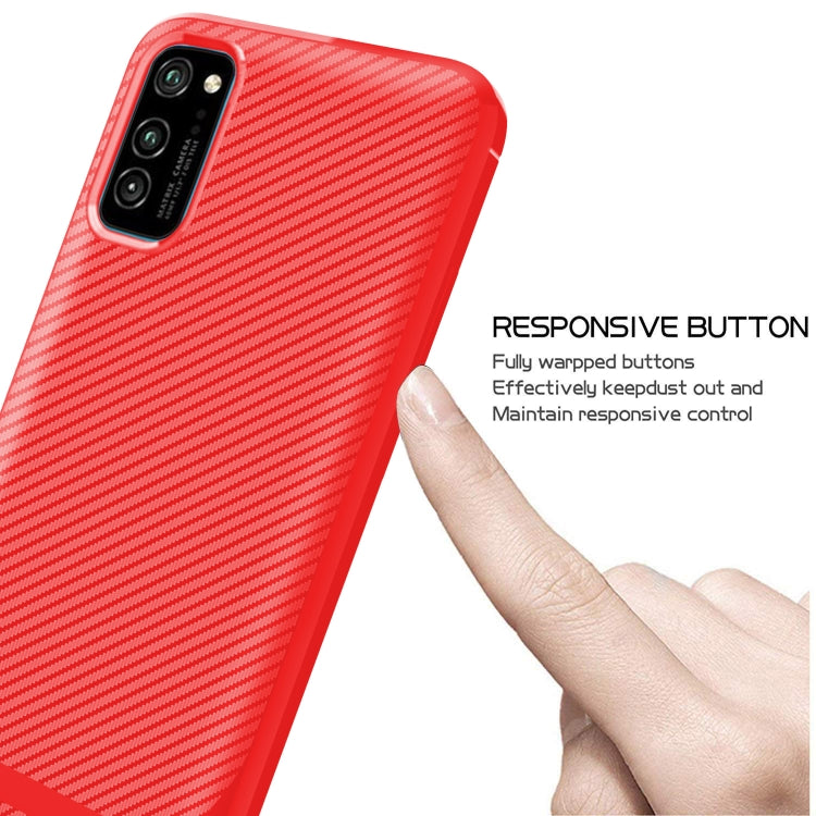 For Huawei Honor V30 / V30 Pro Carbon Fiber Texture Shockproof TPU Protective Case