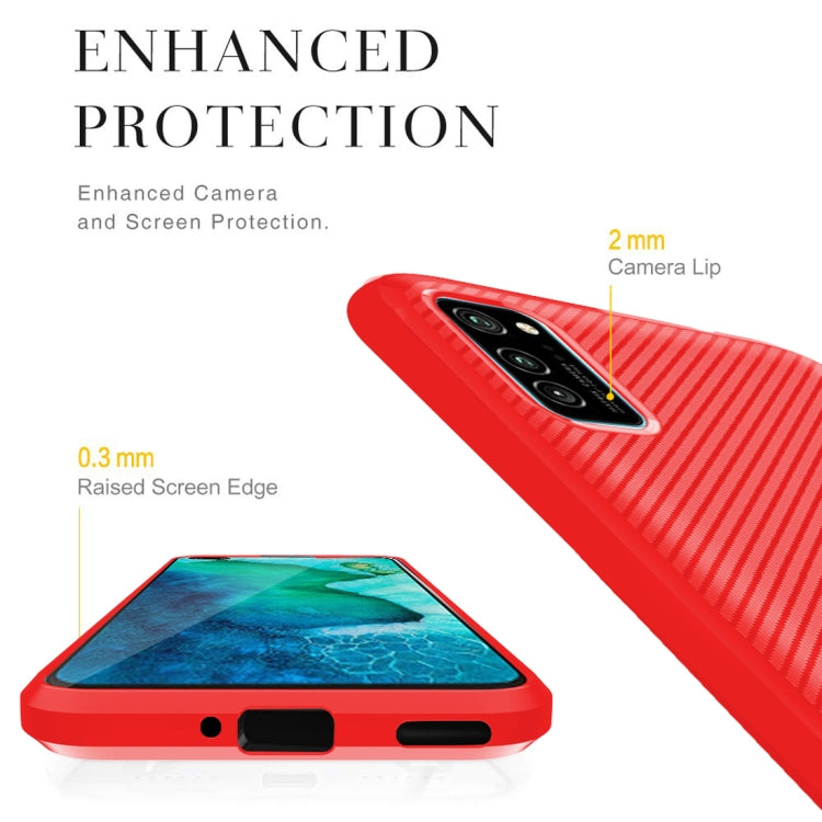 For Huawei Honor V30 / V30 Pro Carbon Fiber Texture Shockproof TPU Protective Case