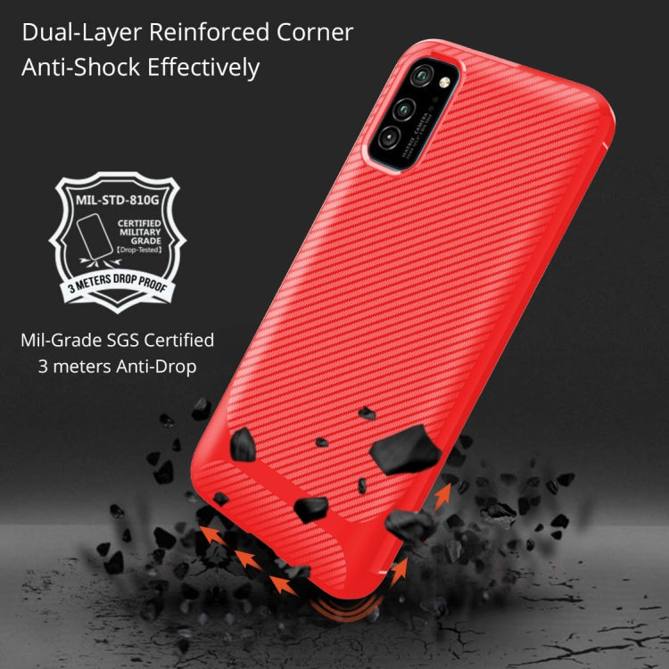 For Huawei Honor V30 / V30 Pro Carbon Fiber Texture Shockproof TPU Protective Case