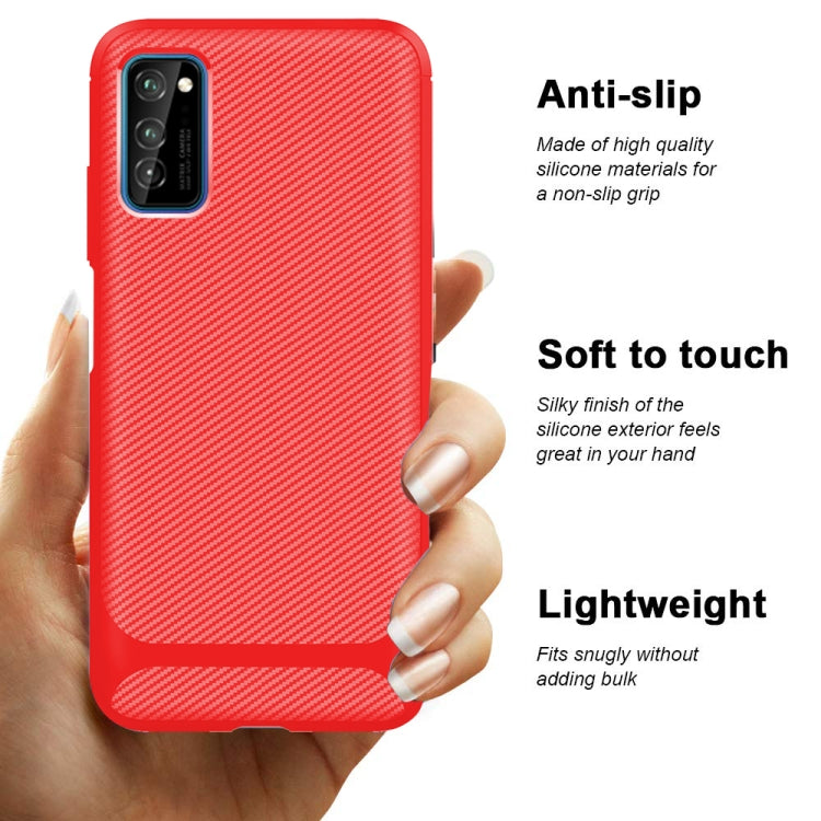 For Huawei Honor V30 / V30 Pro Carbon Fiber Texture Shockproof TPU Protective Case