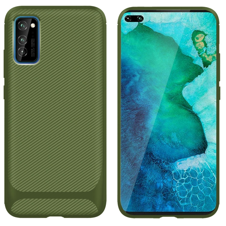 For Huawei Honor V30 / V30 Pro Carbon Fiber Texture Shockproof TPU Protective Case