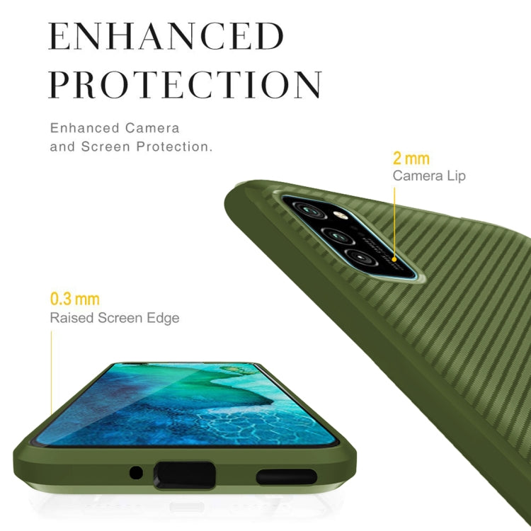For Huawei Honor V30 / V30 Pro Carbon Fiber Texture Shockproof TPU Protective Case