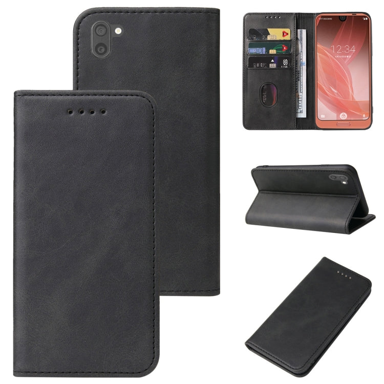 For Sharp Aquos R2 Magnetic Closure Leather Phone Case