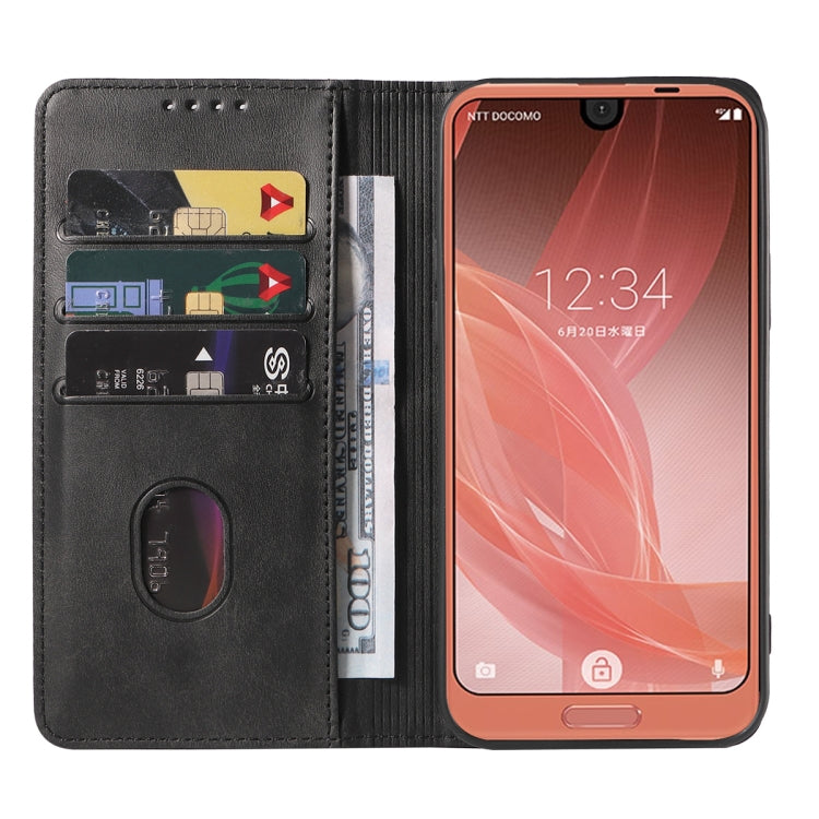 For Sharp Aquos R2 Magnetic Closure Leather Phone Case