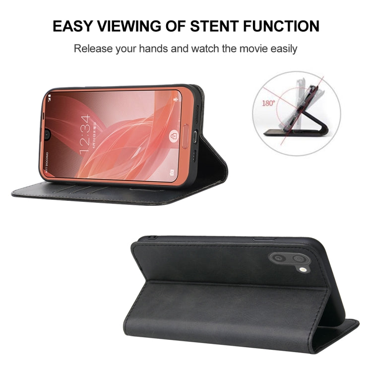 For Sharp Aquos R2 Magnetic Closure Leather Phone Case