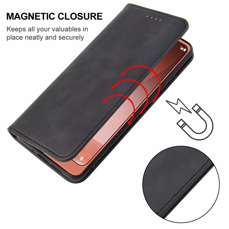 For Sharp Aquos R2 Magnetic Closure Leather Phone Case