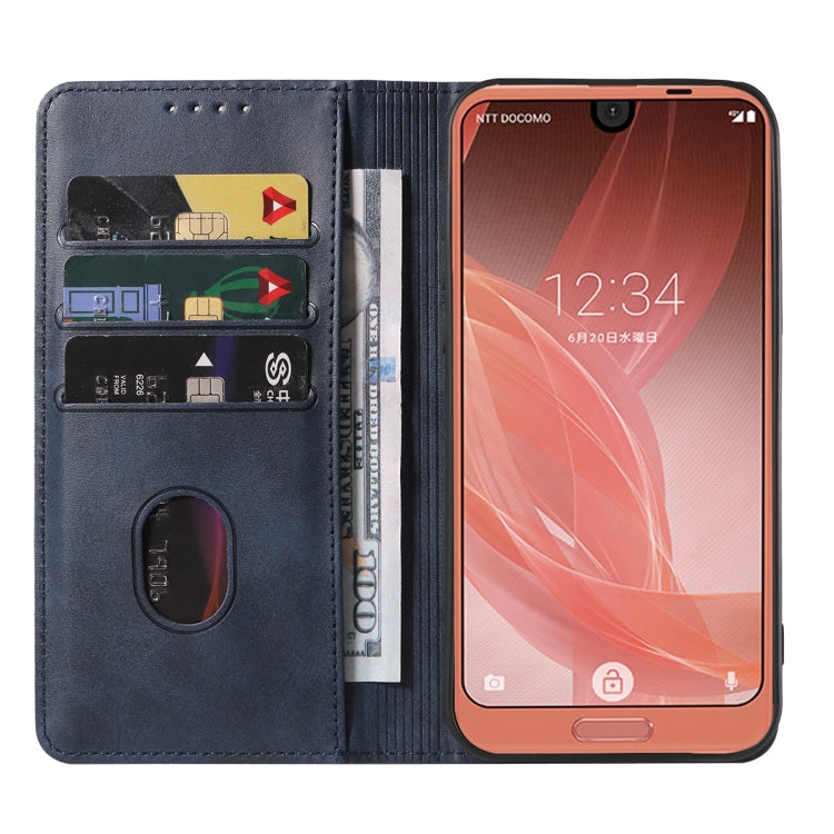 For Sharp Aquos R2 Magnetic Closure Leather Phone Case