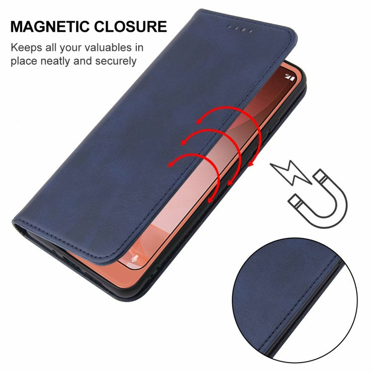 For Sharp Aquos R2 Magnetic Closure Leather Phone Case