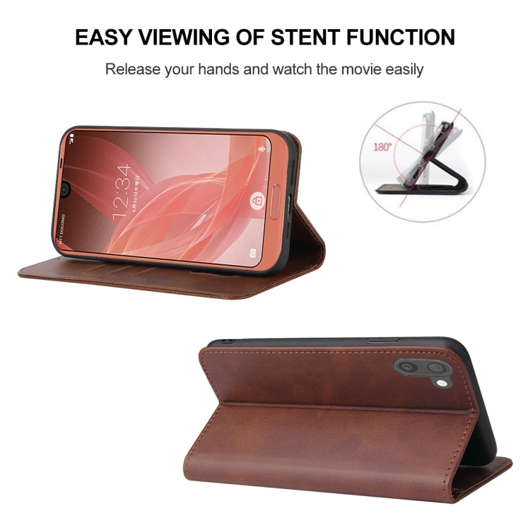 For Sharp Aquos R2 Magnetic Closure Leather Phone Case