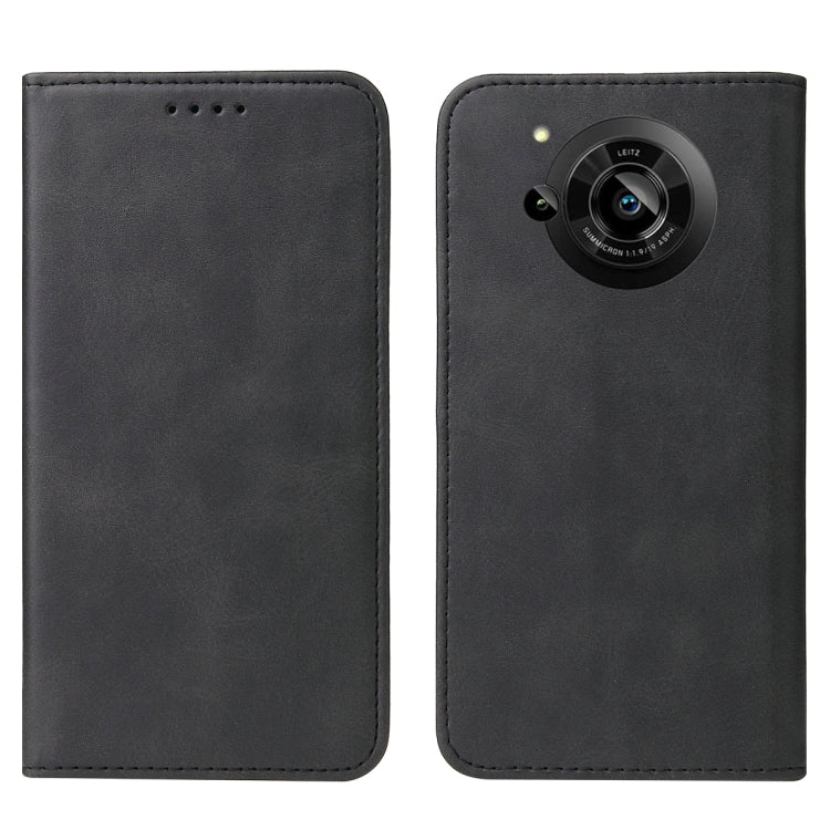 For Sharp Aquos R7 / P7 Magnetic Closure Leather Phone Case