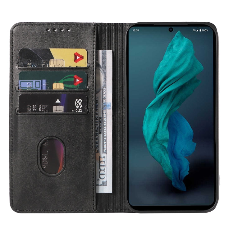 For Sharp Aquos R7 / P7 Magnetic Closure Leather Phone Case