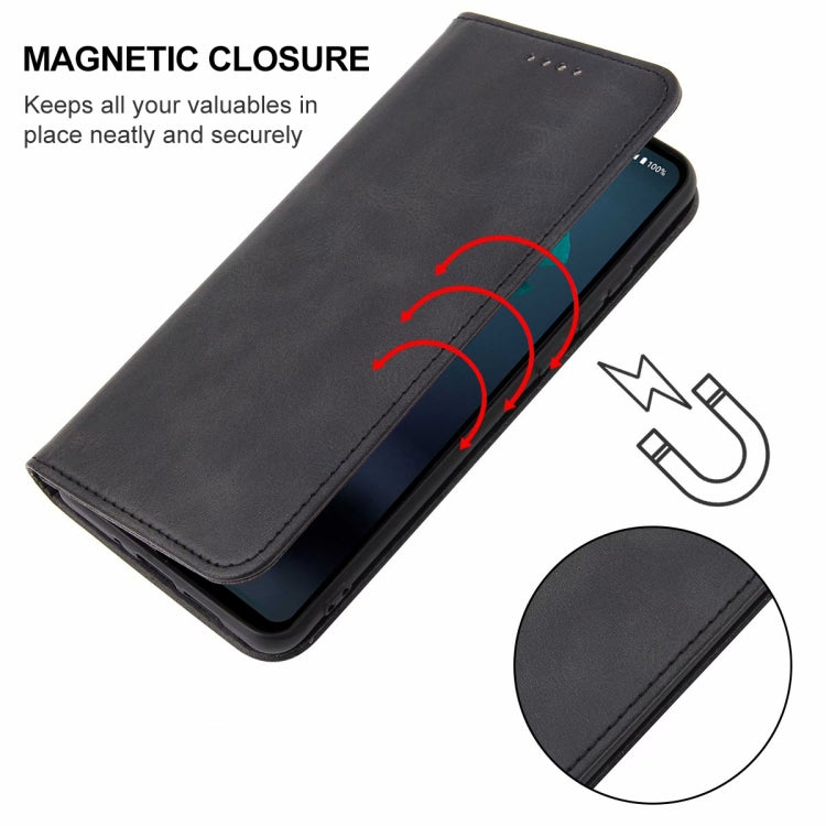 For Sharp Aquos R7 / P7 Magnetic Closure Leather Phone Case