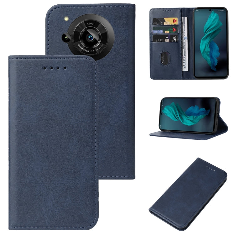 For Sharp Aquos R7 / P7 Magnetic Closure Leather Phone Case