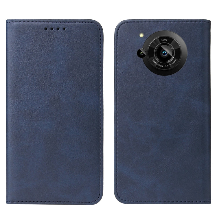 For Sharp Aquos R7 / P7 Magnetic Closure Leather Phone Case