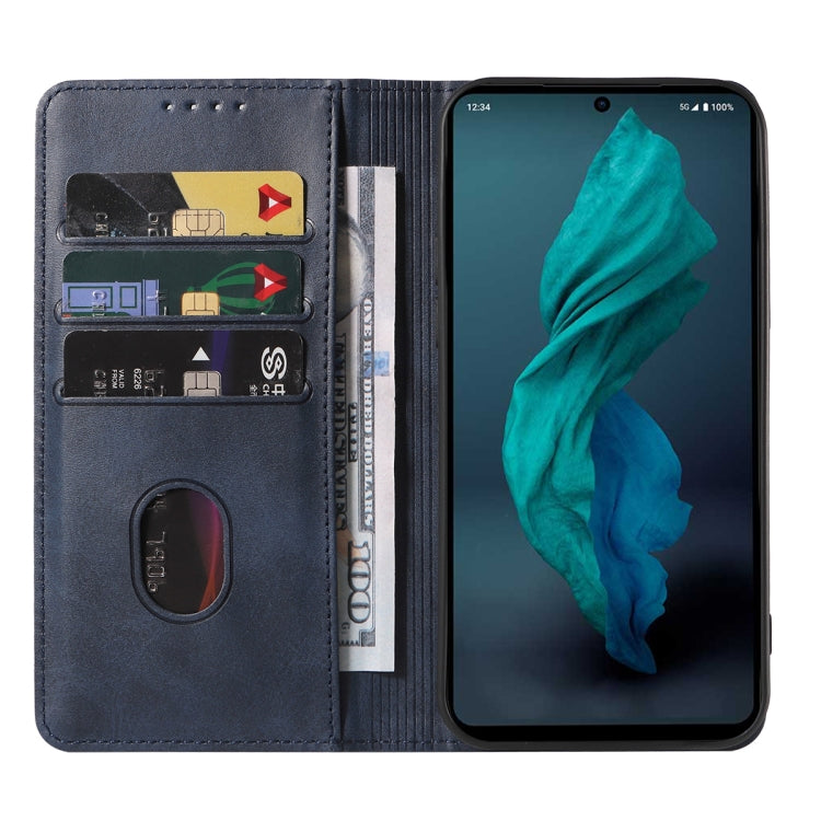 For Sharp Aquos R7 / P7 Magnetic Closure Leather Phone Case