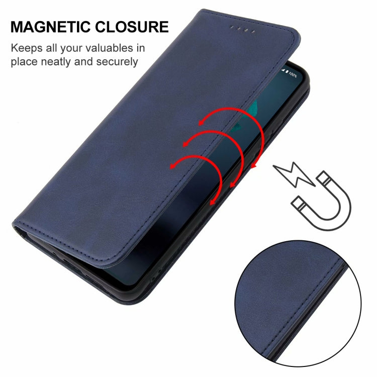 For Sharp Aquos R7 / P7 Magnetic Closure Leather Phone Case