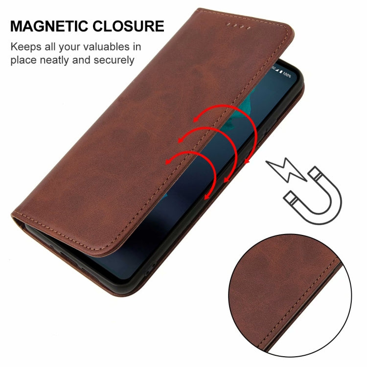 For Sharp Aquos R7 / P7 Magnetic Closure Leather Phone Case
