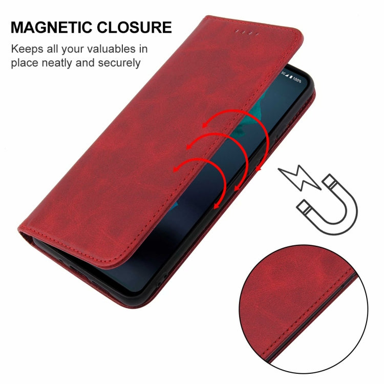 For Sharp Aquos R7 / P7 Magnetic Closure Leather Phone Case