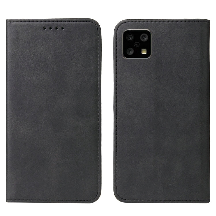 For Sharp Aquos Sense 4 Lite Magnetic Closure Leather Phone Case
