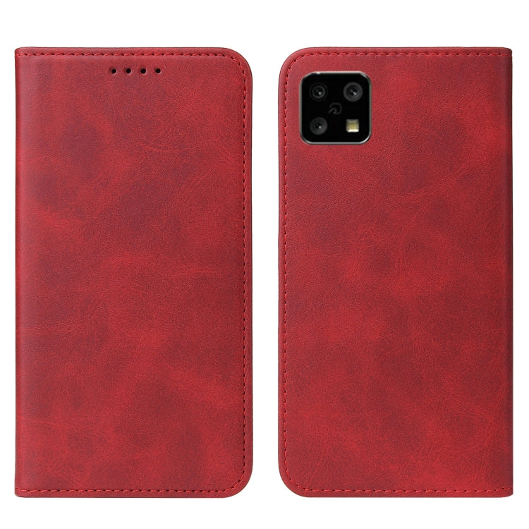 For Sharp Aquos Sense 4 Lite Magnetic Closure Leather Phone Case