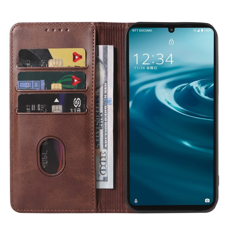 For Sharp Aquos Sense 6 SHG05 / SH-54B / Sense 6S / SHG07 Magnetic Closure Leather Phone Case