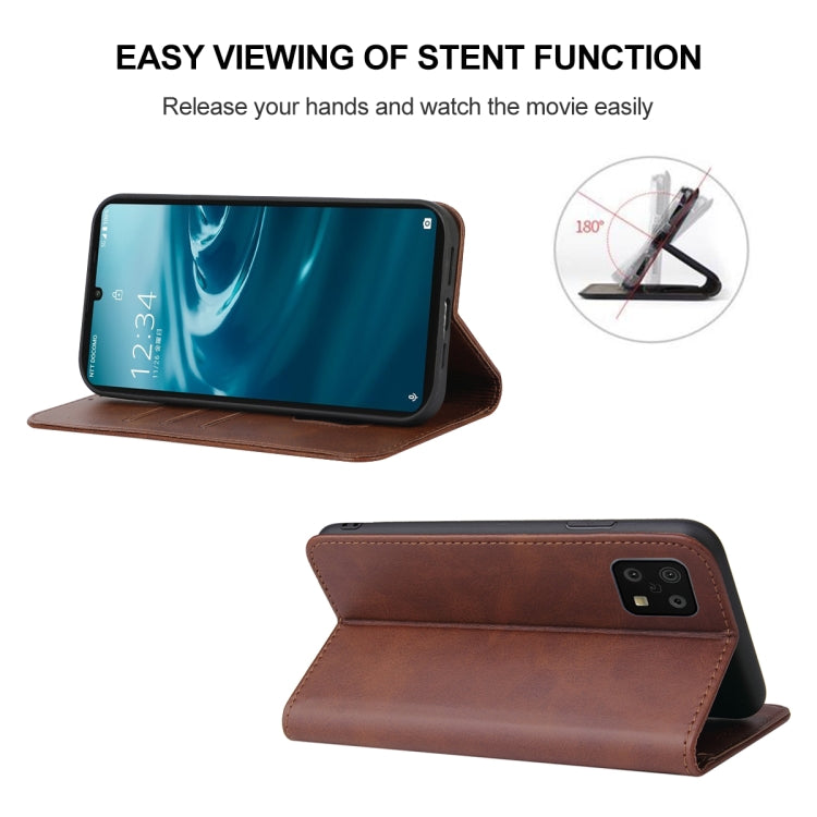 For Sharp Aquos Sense 6 SHG05 / SH-54B / Sense 6S / SHG07 Magnetic Closure Leather Phone Case