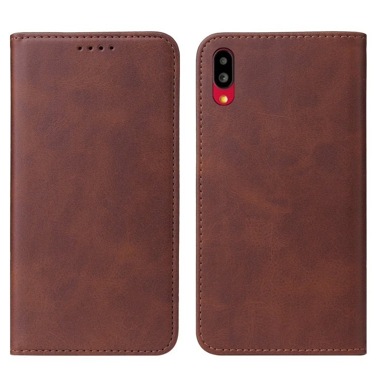 For Sharp Simple Sumaho 6A 201SH Magnetic Closure Leather Phone Case