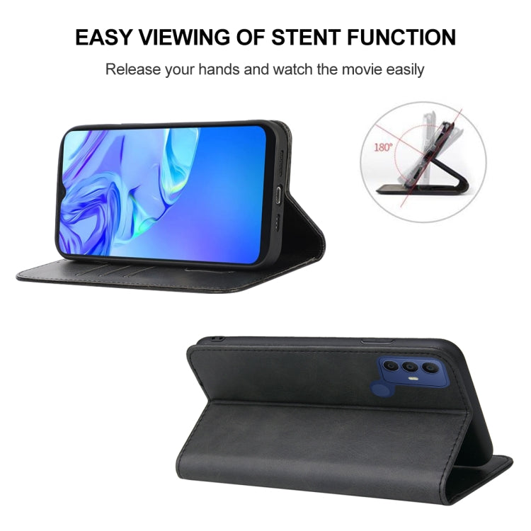 For Sharp Aquos V6 / V6 Plus / TCL 305 / 30 SE / 306 Magnetic Closure Leather Phone Case