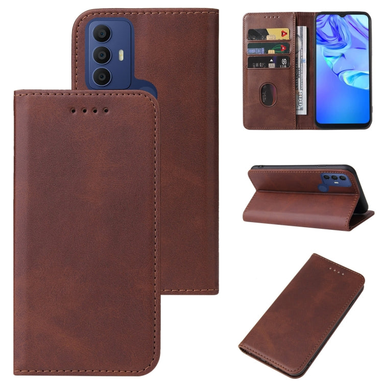 For Sharp Aquos V6 / V6 Plus / TCL 305 / 30 SE / 306 Magnetic Closure Leather Phone Case
