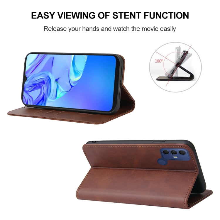 For Sharp Aquos V6 / V6 Plus / TCL 305 / 30 SE / 306 Magnetic Closure Leather Phone Case