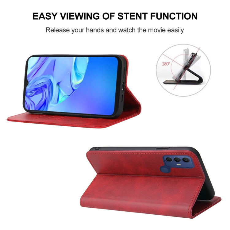 For Sharp Aquos V6 / V6 Plus / TCL 305 / 30 SE / 306 Magnetic Closure Leather Phone Case